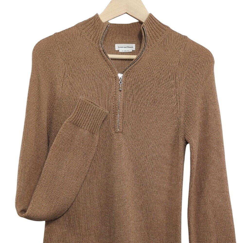 Lovers and Friends Anthea Sweater Dress Camel Medium‎ Cozy Warm Fall Cabincore - Picture 9 of 16